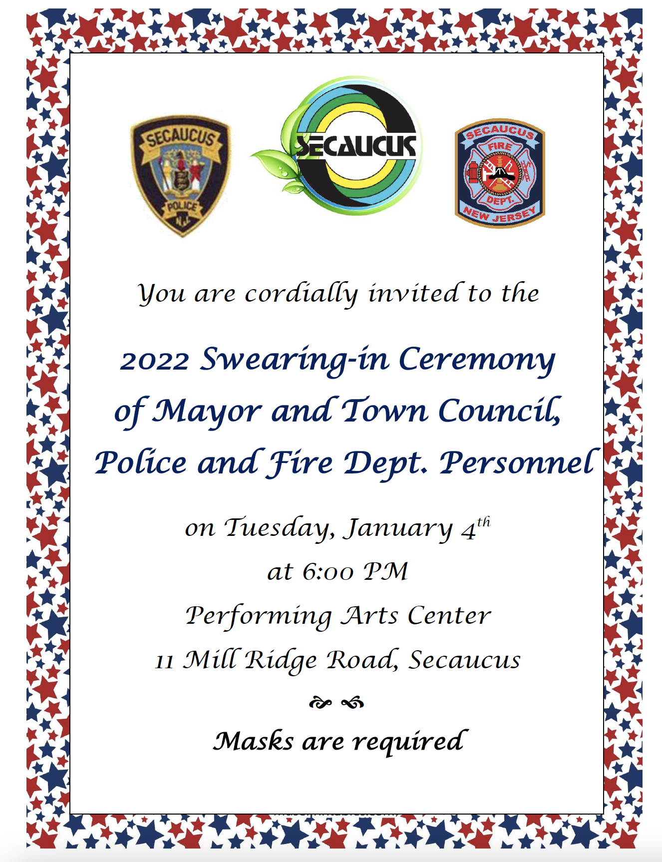 swearing in ceremony flyer