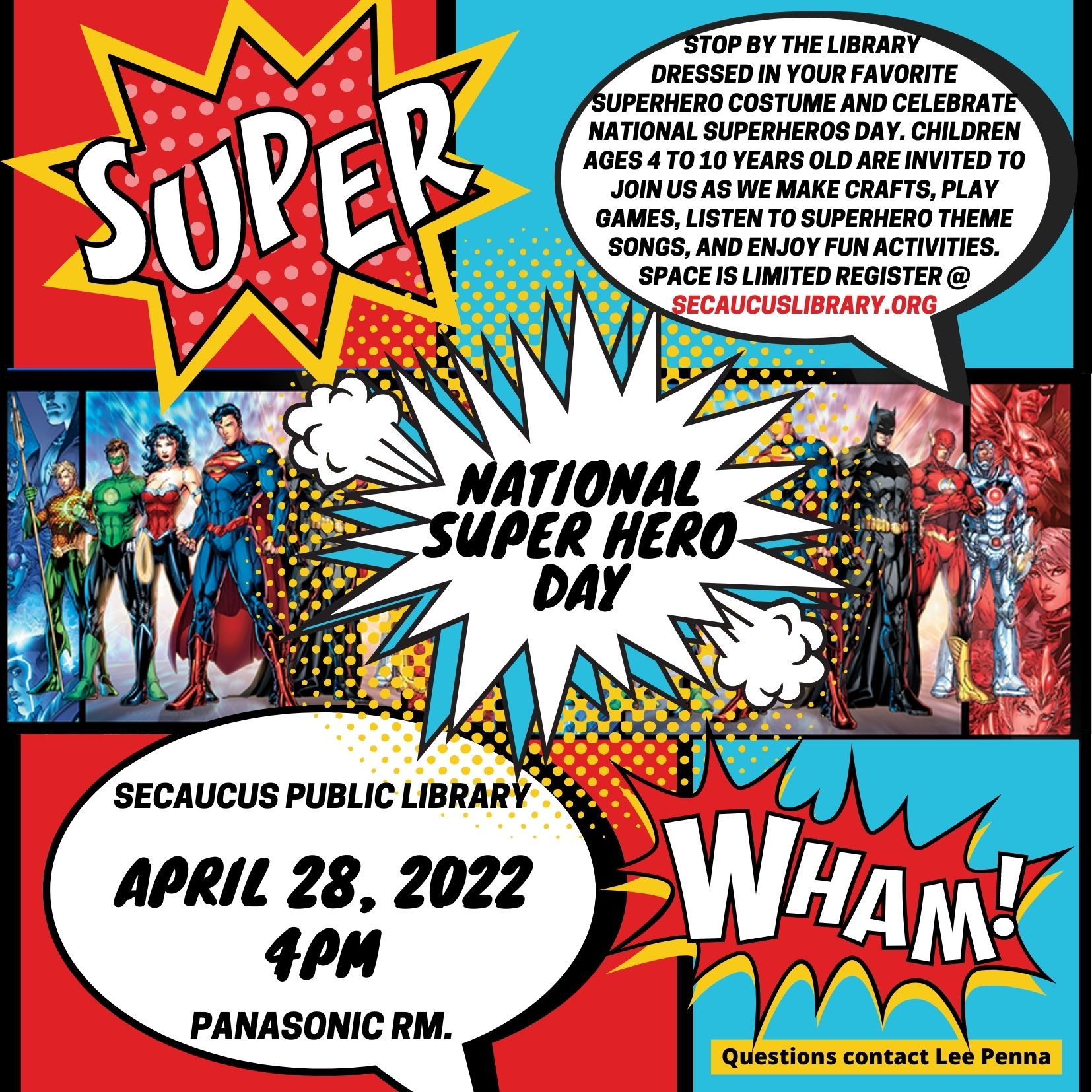 superhero day flyer
