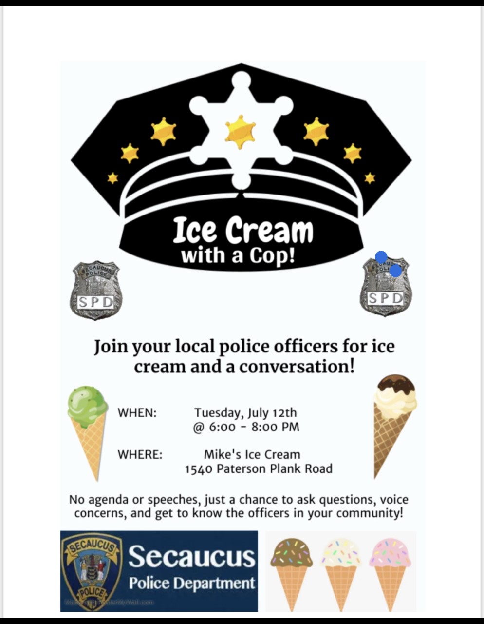 ice cream party flyer