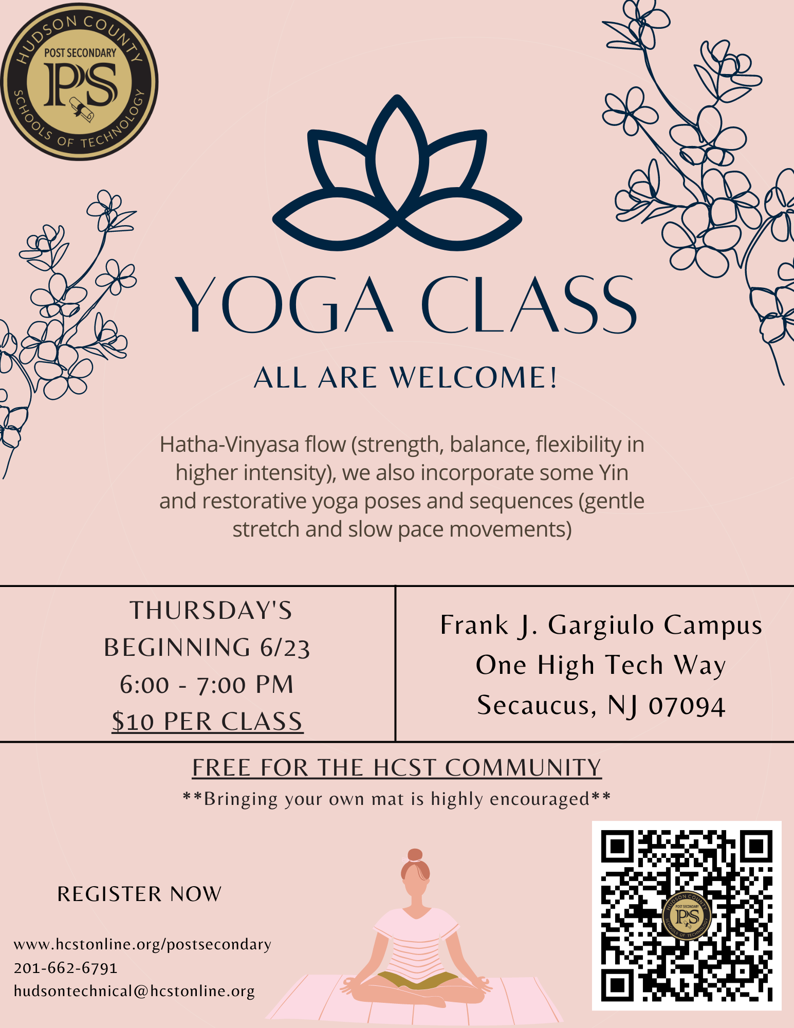 yoga class flyer