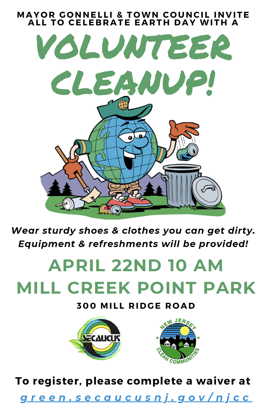 earth day clean up flyer